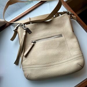 Cream Coach Hobo Crossbody Purse